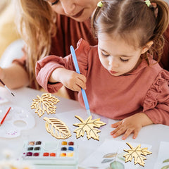 Cliths 20 Pcs Maple Leaf Wood Cutouts Hollow Out DIY Craft Shapes for Fall Decor, MDF Wood Slices Unfinished Ornaments