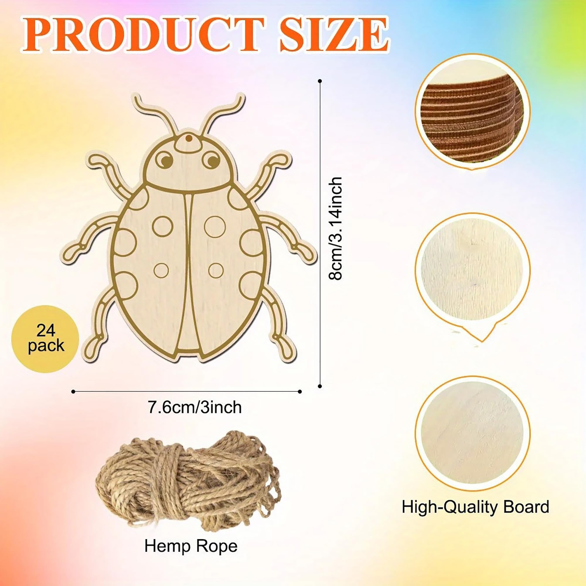 wooden insect cutouts