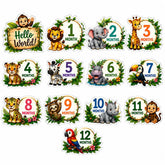jungle safari baby milestone cards