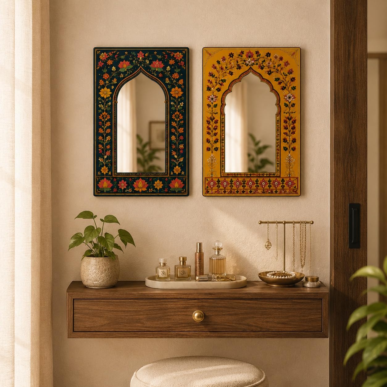 Ready to Hang Jharokha Mirror Wall Decor