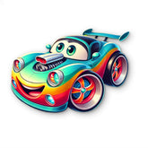 cartoon car wall decor for kids