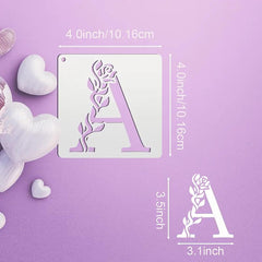 floral alphabet stencils reusable