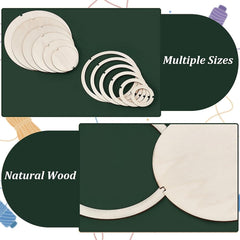 American Elm 12-Piece Macrame Ring MDF Cutting Guides for Perfect Wall Hangings & Crafts - 6 Dual-Layer Sets