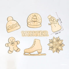 winter wooden painting kit