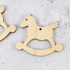 rustic wooden rocking horse holiday decor
