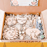 unfinished wooden animal cutouts animal craft kit for kids MDF craft board animals for kids DIY animal crafts cutouts for kids craft set