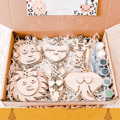 unfinished wooden animal cutouts animal craft kit for kids MDF craft board animals for kids DIY animal crafts cutouts for kids craft set