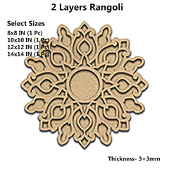 Cliths Pre Marked MDF Rangoli Base DIY Mandala for Diwali Festival Home Decoration Religious Pooja Art