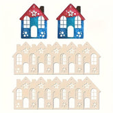 wooden house hanging home decor