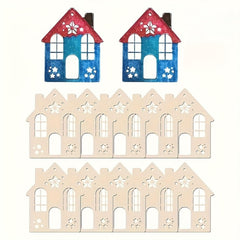 wooden house hanging home decor