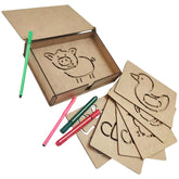 montessori farm animals stencil set handwriting drawing kids