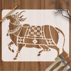 valley cow stencil for diy art and craft