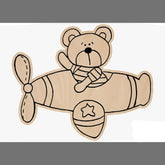 teddy bear pilot wooden cutouts