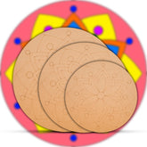 American Elm 3-Piece Mandala Art Board Set Pre-Marked MDF Circles DIY Painting Craft Kit Wall Art