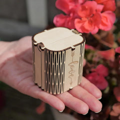 Cliths Wooden Gift Box Cutout Unfinished Jewelry Storage Box DIY Craft for Valentine’s