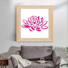 Lotus mandala stencil for fabric
