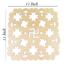 Cliths Diwali Swastik for Prosperity Stencils Rangoli Templates Festival Decor Puja Room Design DIY Wall Art Craft Kit