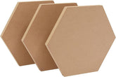 Whittlewud 3 Pack Hexagon MDF Boards Craft Panels DIY Painting, Decoupage & Lippan Art