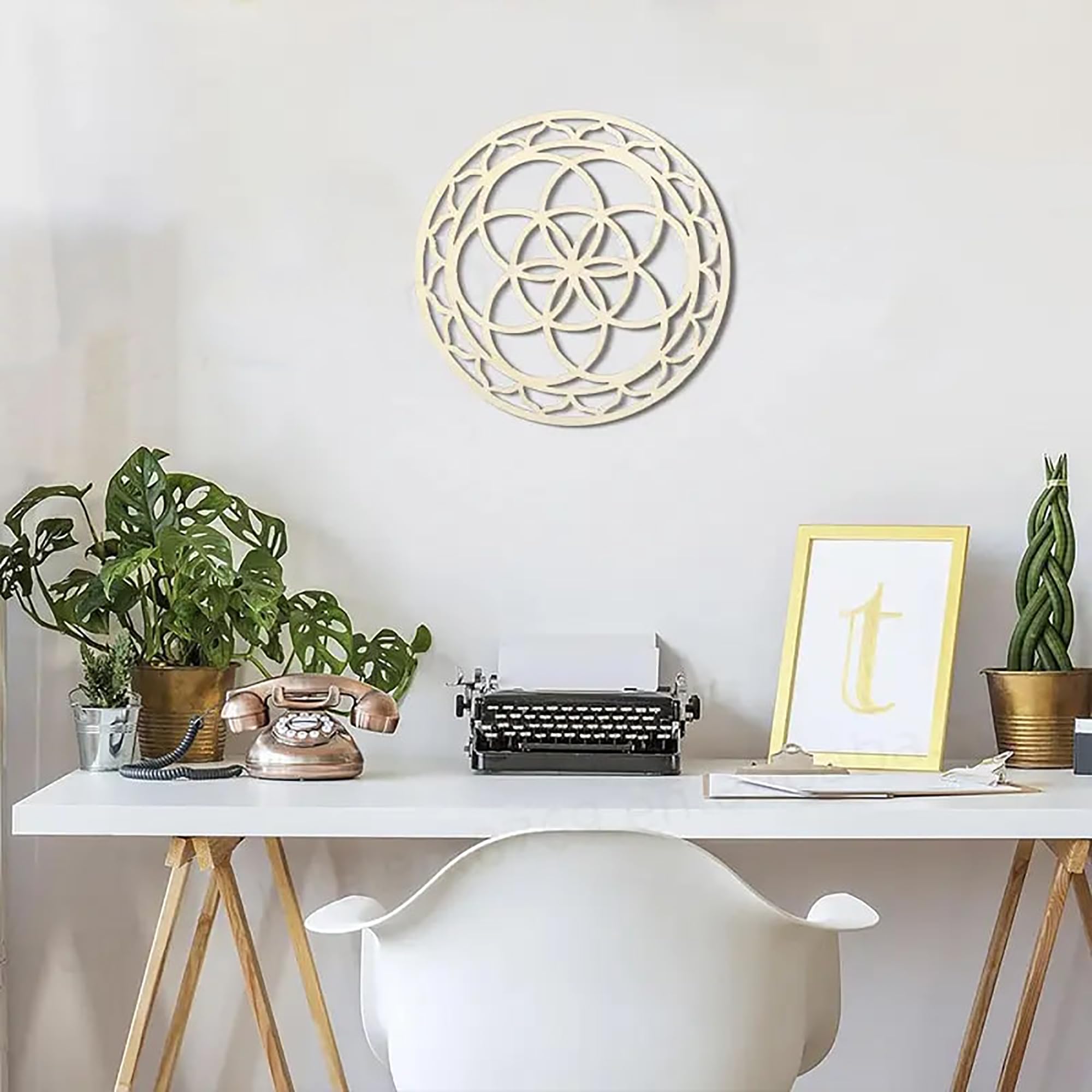 meditation room timber sacred geometry wall hangings