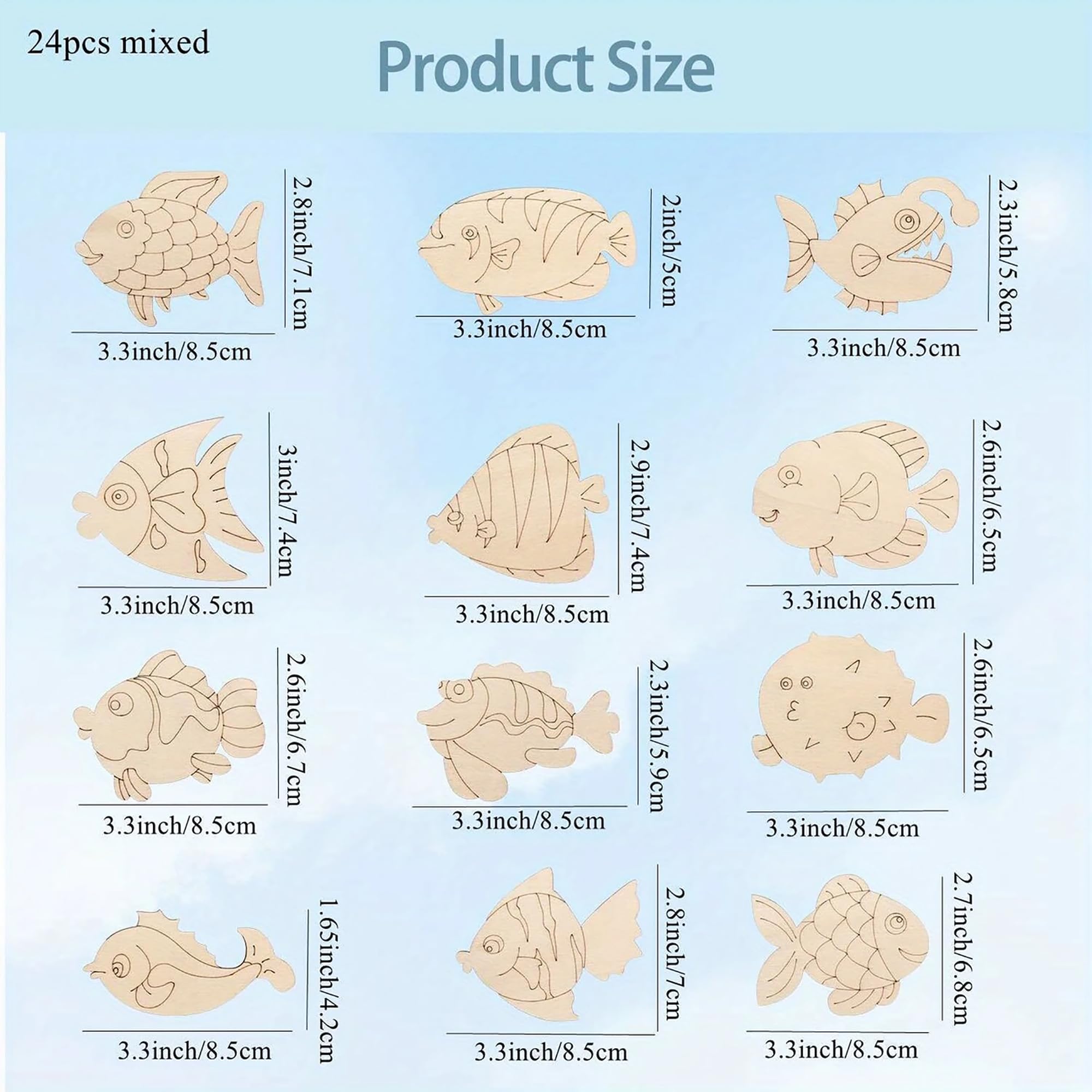 wooden fish cutouts