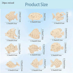 wooden fish cutouts