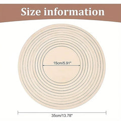 Cliths 11 Pcs Wooden Concentric Circle Cutout Set – Ideal for Pottery, Modeling, DIY Clay Craft