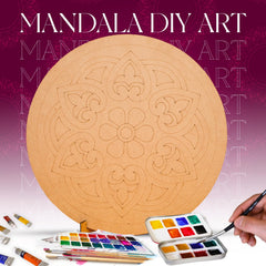 American Elm 3-Piece Art Board Set Pre-Marked MDF Circles for Mandala & DIY Painting Home Decor