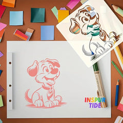 pet silhouette stencil for wood craft art projects