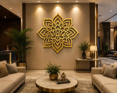 MDF lotus wall hanging