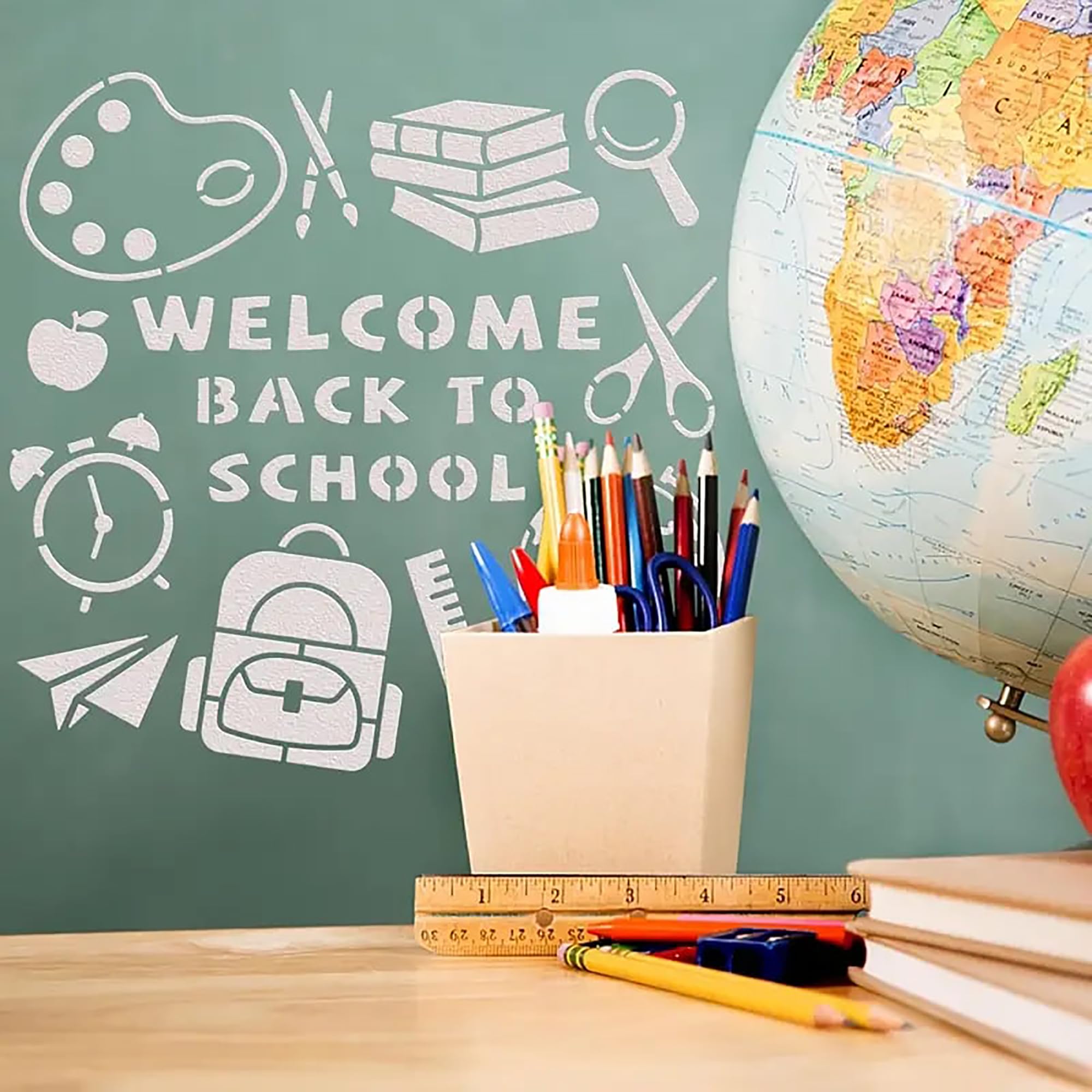 classroom decor stencil welcome back