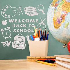classroom decor stencil welcome back