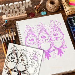 reusable bird stencil for wood and canvas