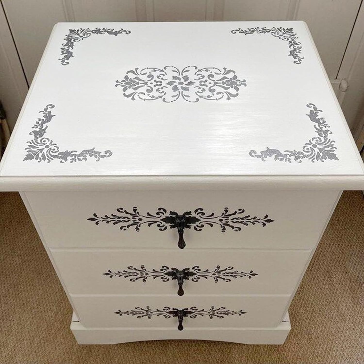 floral lace stencil for wall decor