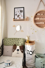 American Elm Mirror Balloon & Clouds Set Unbreakable Kids Room Decor Shatterproof Acrylic & Pine MDF