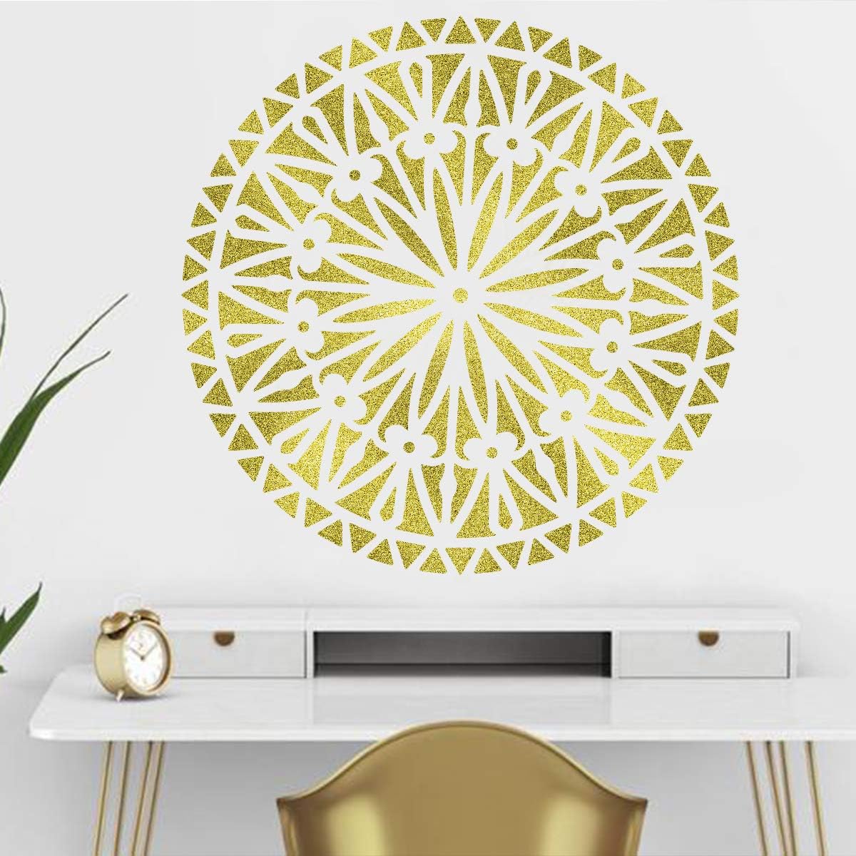 mandala stencil wall art template