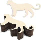Set of cat-shaped scratching posts on a white background