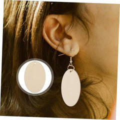 Cliths Pack of 20 Wood Earring Blanks Teardrop & Oval Shapes Pine MDF Pendants for DIY Jewelry Making Craft Supplies