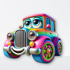children's animated vehicle mdf cutouts for bedroom walls