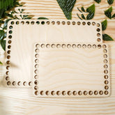 Cliths Pack of 2 Rectangle Wooden Basket Bases for DIY Crochet Baskets, Trays & Storage MDF Craft Shaper