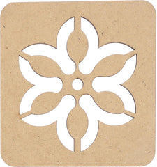 American Elm Set of 4 Wooden Swastik Rangoli Boards Readymade Template for DIY Holi Decoration Indian Traditional Festival Craft Easy to Use Reusable Rangoli Stencils Art Activity
