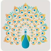 peacock stencil reusable plastic