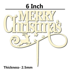 Cliths "Our First Christmas" Cake Topper Wooden Keepsake Decor for Newlyweds, Engagements & Holiday Birthdays