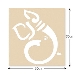 Cliths Wooden Rangoli Set for Diwali DIY Décor Ganpati & Diya Design Cutouts for Painting, Home Decoration, Festival Crafts