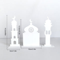 White mosque table centerpiece