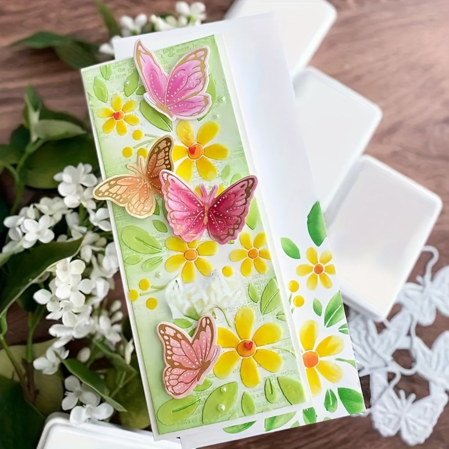 Professional stencil for detailed floral designs