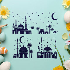 ramadan wall painting stencil set