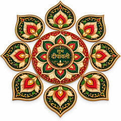 Diwali pooja room floor decor