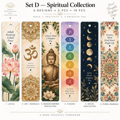 meditation themed bookmarks for readers