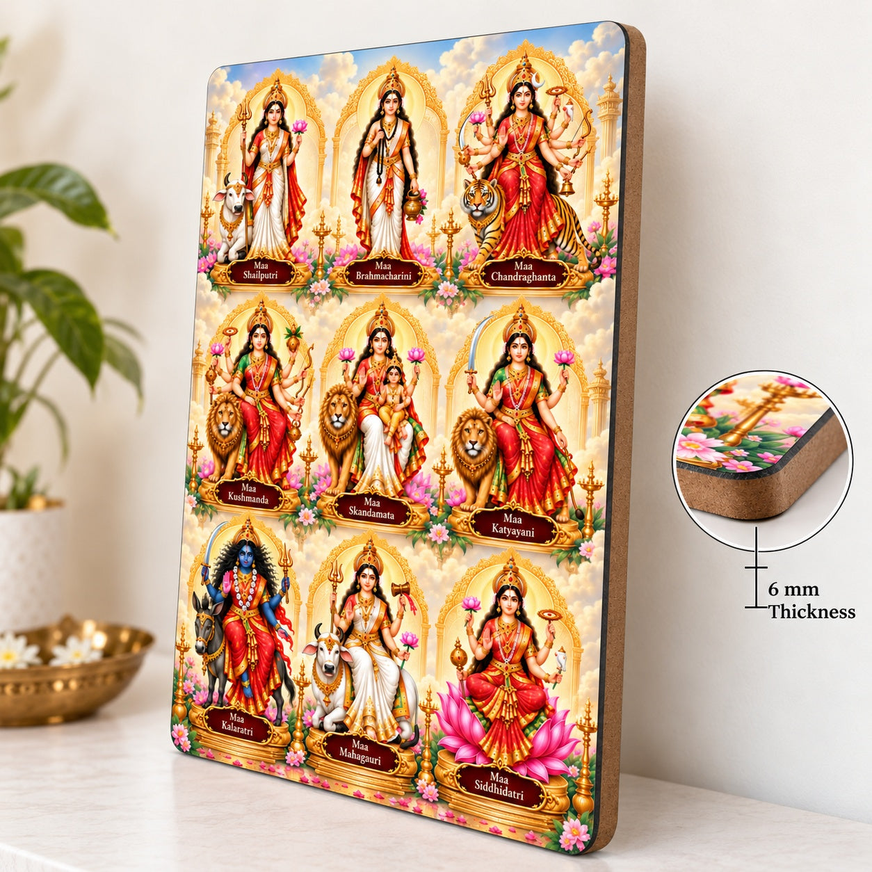 religious wall art for Navratri festival