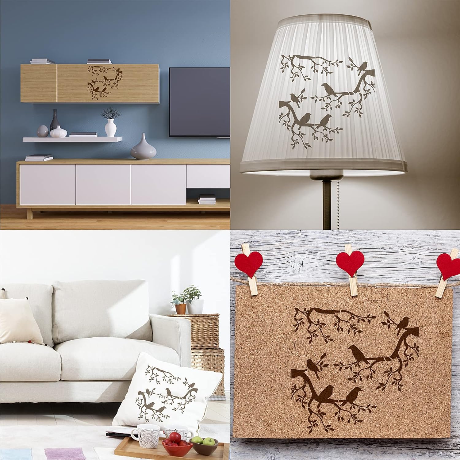 bird silhouette stencil for crafts